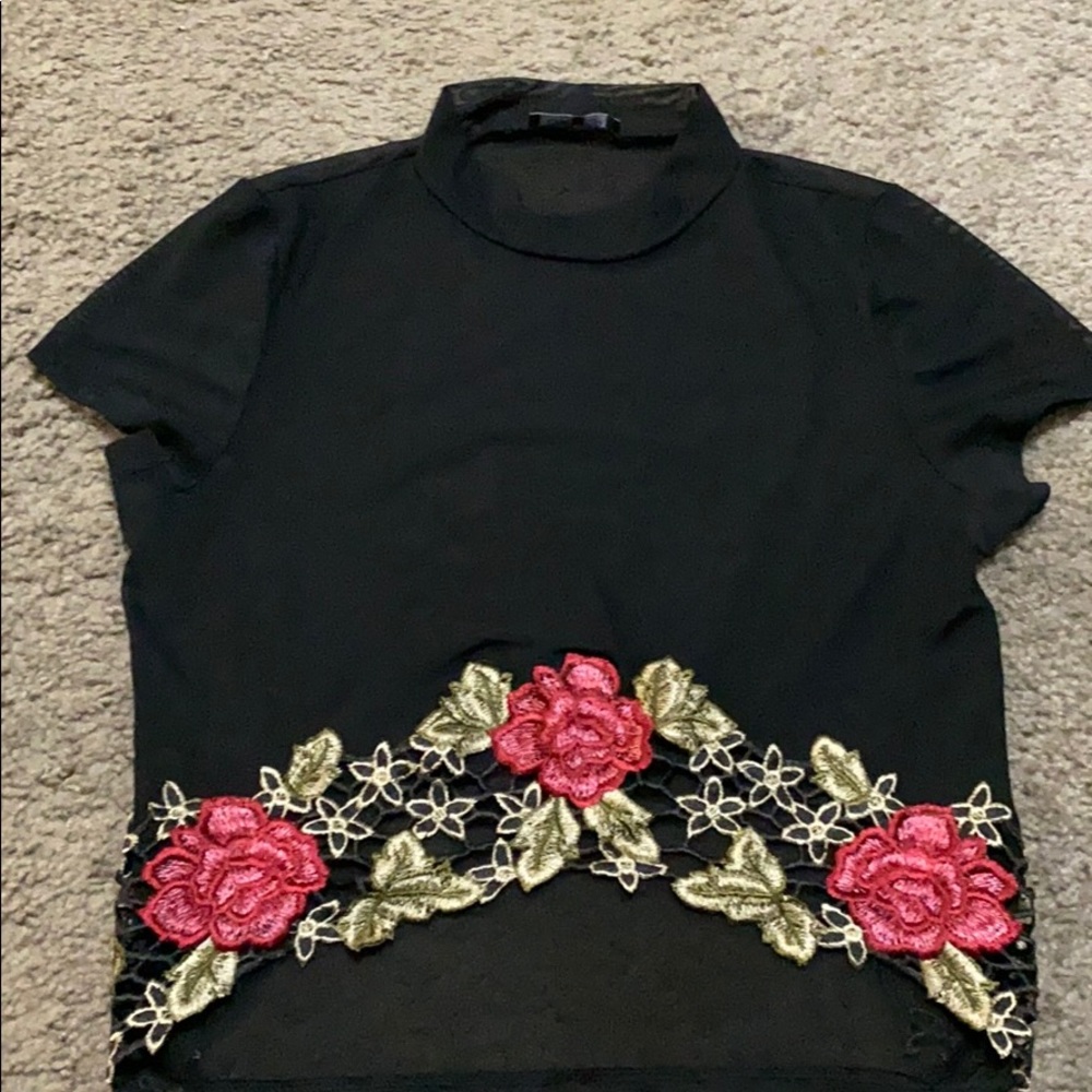 Mesh Rose Top